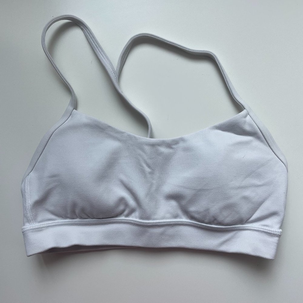 lululemon flow y bra white size 4